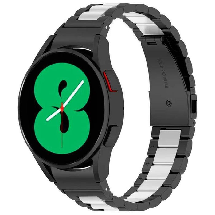 Correa Metal Eslabones Samsung Galaxy Watch 4/5/6 Negro+Plata