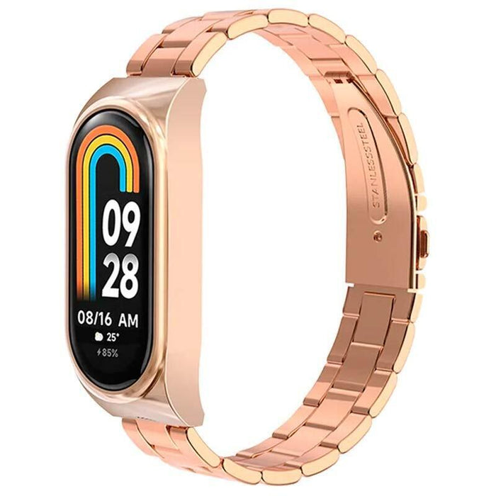 Correa Metal Eslabones Xiaomi Mi Smart Band 8 Dorado