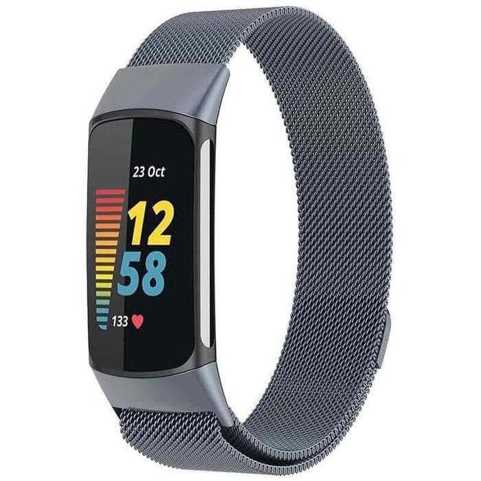 Correa Milanesa Magnética Fitbit Charge 5 / Charge 6 Gris