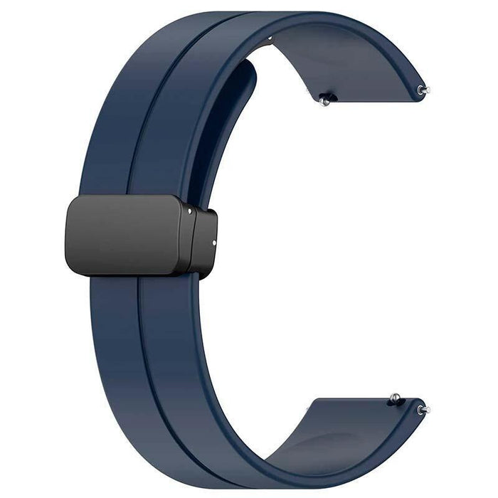 Correa Universal Cierre Magnético 22mm Azul Oscuro Para Smartwatch Xiaomi/Amazfit/Samsung/Huawei/Realme/Ticwatch