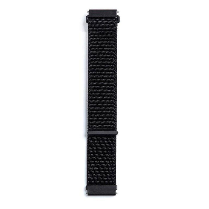 Correa Universal Nailon 22mm Para Smartwatch Xiaomi/Amazfit/Samsung/Huawei/Realme/Ticwatch (Negro)