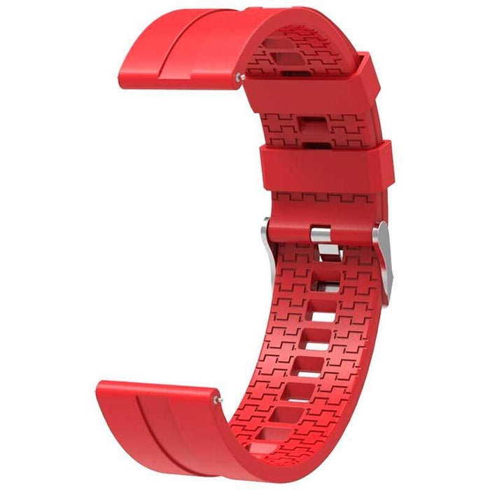 Correa Universal Silicona 22mm Roja Para Smartwatch Xiaomi/Amazfit/Samsung/Huawei/Realme/Ticwatch