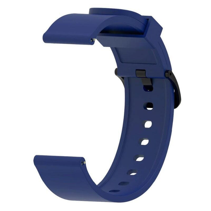 Correa Universal Silicona Gum 20mm Para Smartwatch Xiaomi/Amazfit/Samsung/Huawei/Realme/Ticwatch (Azul Oscuro)