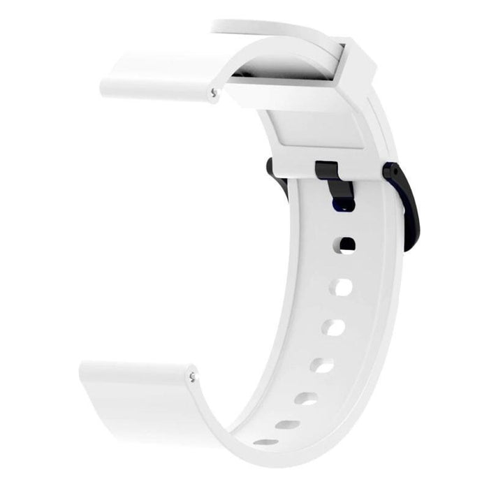 Correa Universal Silicona Gum 20mm Para Smartwatch Xiaomi/Amazfit/Samsung/Huawei/Realme/Ticwatch (Blanco)