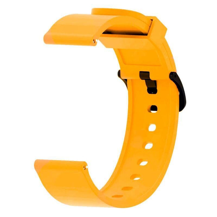 Correa Universal Silicona Gum 20mm Para Smartwatch Xiaomi/Amazfit/Samsung/Huawei/Realme/Ticwatch (Naranja)