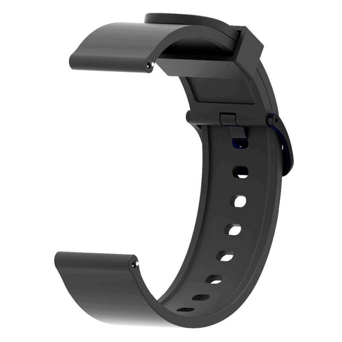 Correa Universal Silicona Gum 20mm Para Smartwatch Xiaomi/Amazfit/Samsung/Huawei/Realme/Ticwatch (Negro)