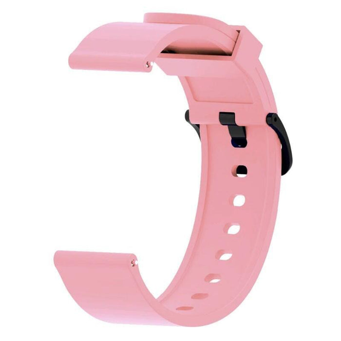 Correa Universal Silicona Gum 20mm Para Smartwatch Xiaomi/Amazfit/Samsung/Huawei/Realme/Ticwatch (Rosa)
