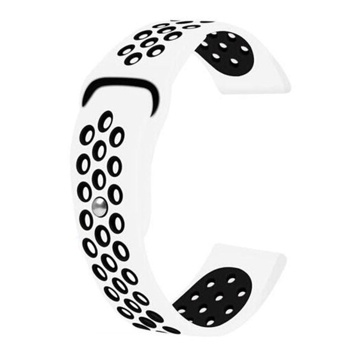 Correa Universal Sport Silicona 20mm Para Smartwatch Xiaomi/Amazfit/Samsung/Huawei/Realme/Ticwatch (Rojo)