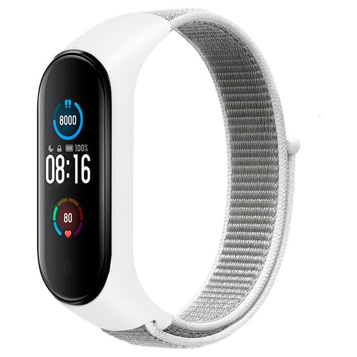 Correa Xiaomi Mi Smart Band 6 / Mi Band 5 / Amazfit Band 5 Nailon (Blanco)