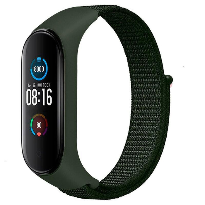Correa Xiaomi Mi Smart Band 6 / Mi Band 5 / Amazfit Band 5 Nailon (Verde)