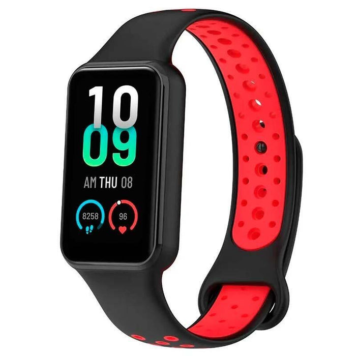 Correa Xiaomi Mi Smart Band 8 Active / Redmi Smart Band 2 Dual Color Negro+Rojo