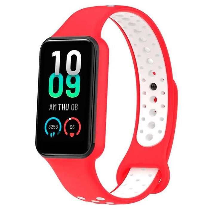 Correa Xiaomi Mi Smart Band 8 Active / Redmi Smart Band 2 Dual Color Rojo+Blanco