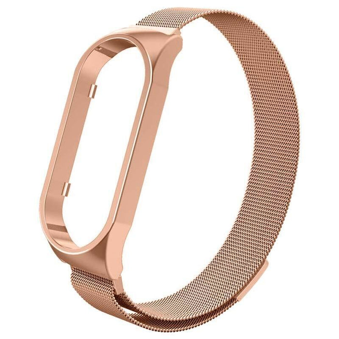 Correa Xiaomi Smart Band 7 Milanesa Magnética Dorado Rosa