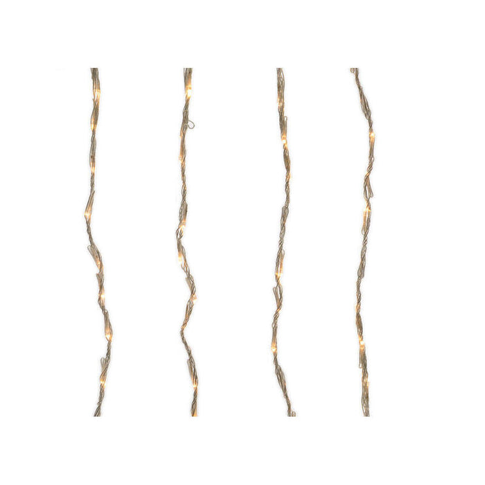 Cortina De Leds Para Balcon Exterior Blanco Calido 2x1m 220 Leds