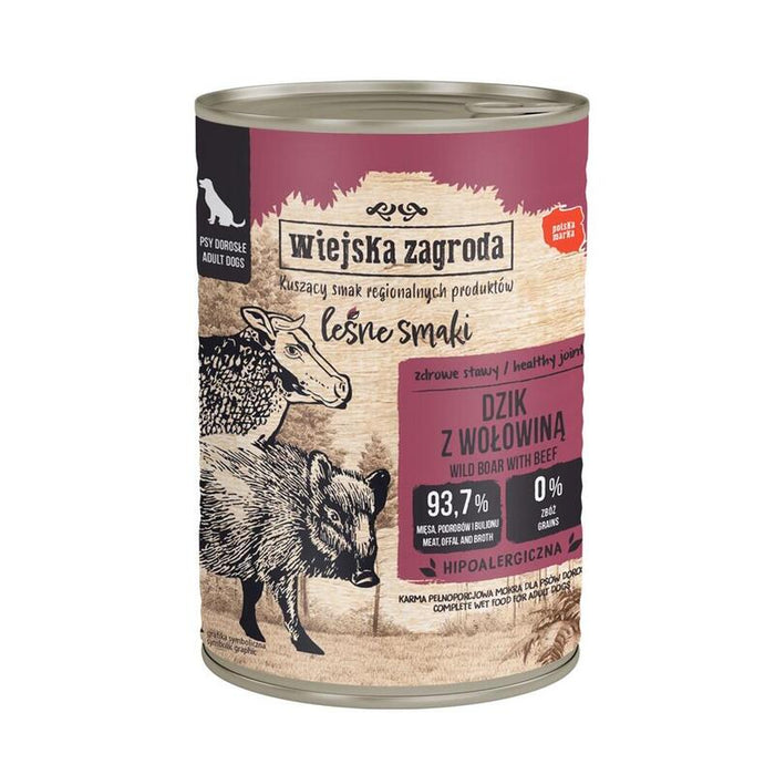 Country Farm Jabalí Con Carne De Res Comida Húmeda Para Perro 400g