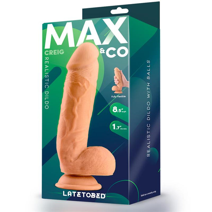 Dildo Creig Realista Con Testículos 8.5 Natural
