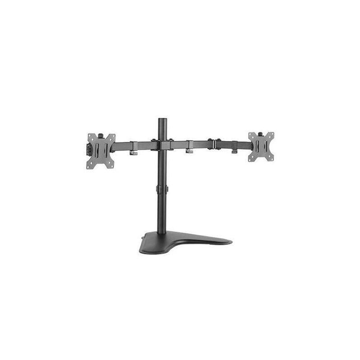 Cromad Soporte De Mesa Con Brazos Articulados Para 2 Monitores De 13"-32" - Giratorio E Inclinable - Gestion De Cables - Vesa 100x100mm