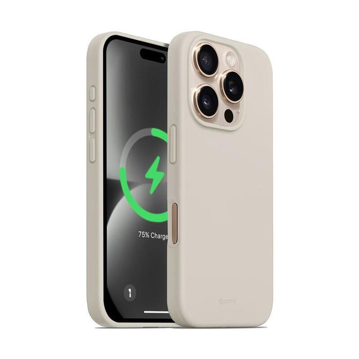 Crong Color Cover Magnetic Do Iphone 16 Pro Kamienny Bez