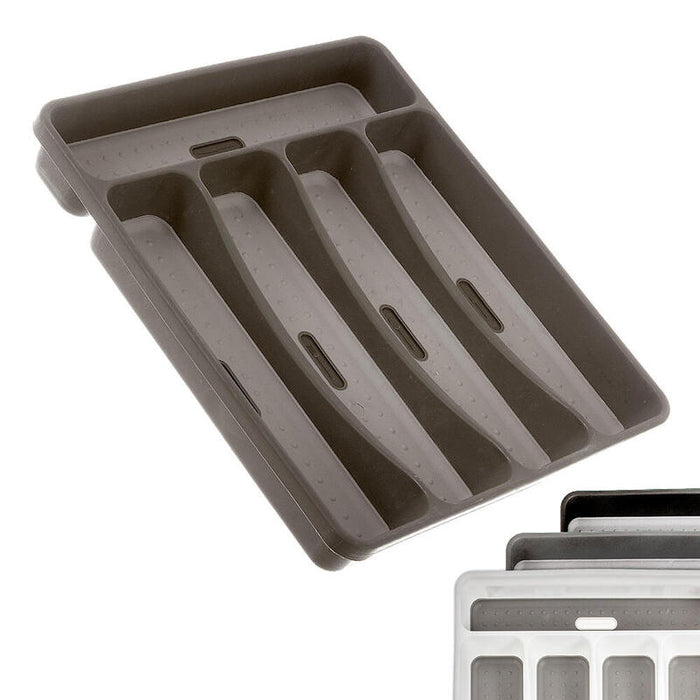Cubertero Plastico 32,5 Cm Gris 32,5x28,5x5 Cm Kozina