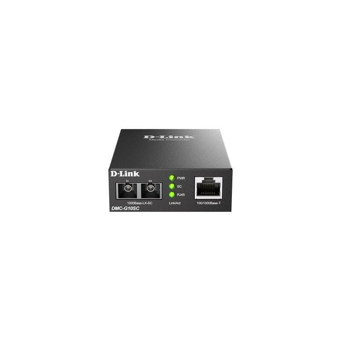 D-Link Dmc-G10sc 100/1000baset To 1000baselx (Sc) Single-Mode Media Converter (10 Km) - Utp To Multimode Fiber Media Converter - Sc Fiber Connector - External Power Adapter 5v/0.55a Level V Power Adap