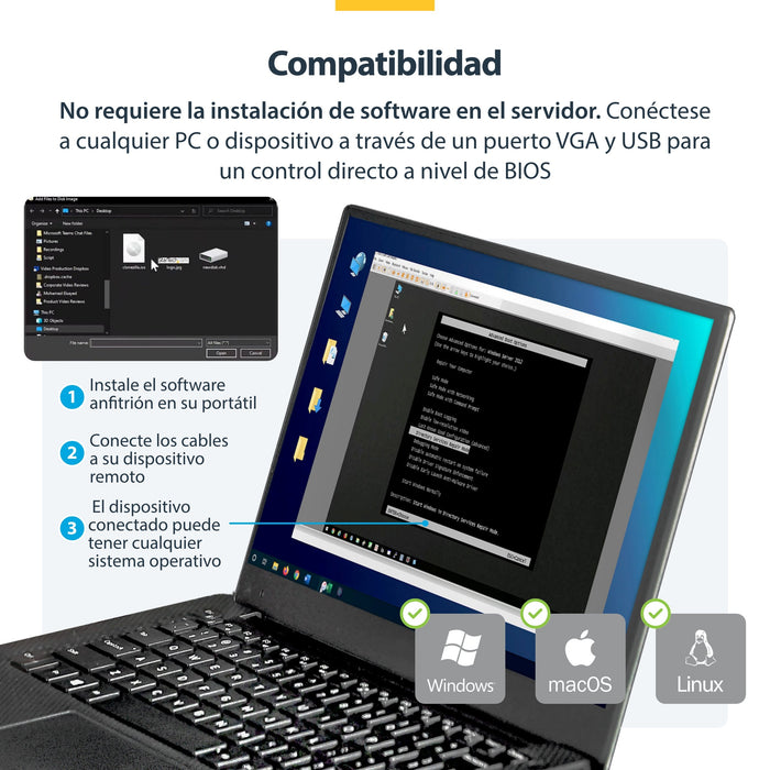 EAN 0065030835312 - StarTech.com NOTECONS01 cable para video, teclado y ratón (kvm) Negro imagen 19