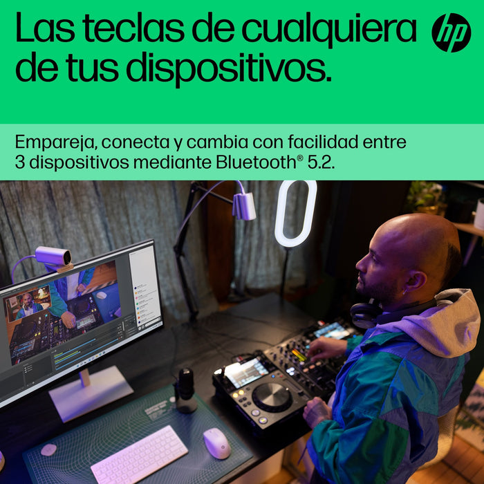 EAN 0196548516773 - HP 350 WHT Compact Multi-Device Keyboard teclado Hogar Blanco imagen 11