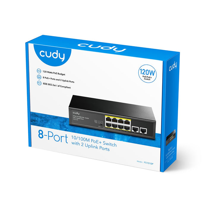 EAN 6971690790974 - Cudy FS1010P switch Fast Ethernet (10/100) Energía sobre Ethernet (PoE) Negro imagen 4