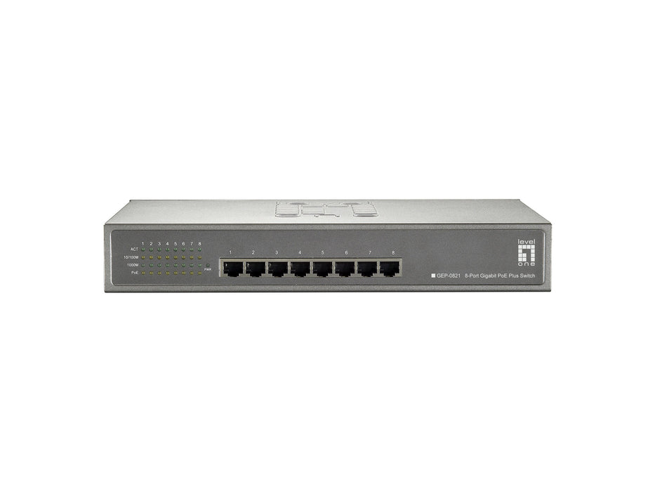 EAN 4015867163849 - LevelOne GEP-0821 switch Gigabit Ethernet (10/100/1000) Energía sobre Ethernet (PoE) Gris imagen 2