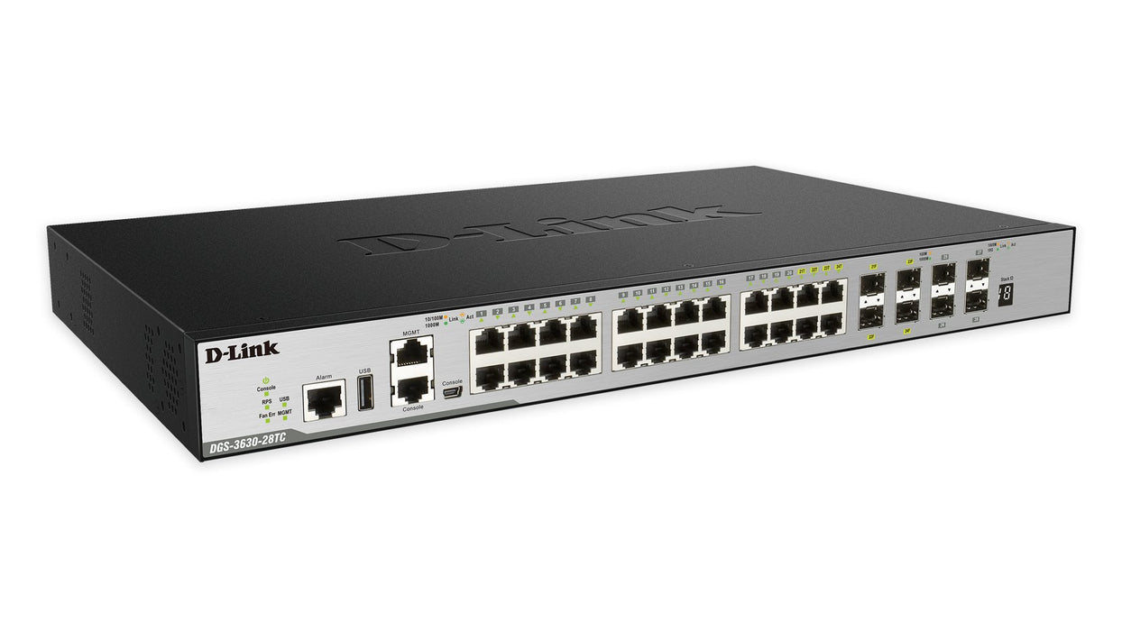 EAN 790069472145 - D-Link DGS-3630-28TC switch Gestionado L3 Gigabit Ethernet (10/100/1000) 1U Negro imagen 1