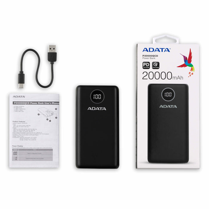 EAN 4710273772097 - ADATA P20000QCD Polímero de litio 20000 mAh Negro imagen 7