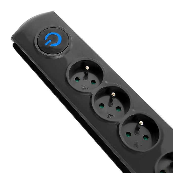 EAN 5901878501048 - Qoltec 50104 limitador de tensión Negro 4 salidas AC 230 V 1,5 m imagen 2