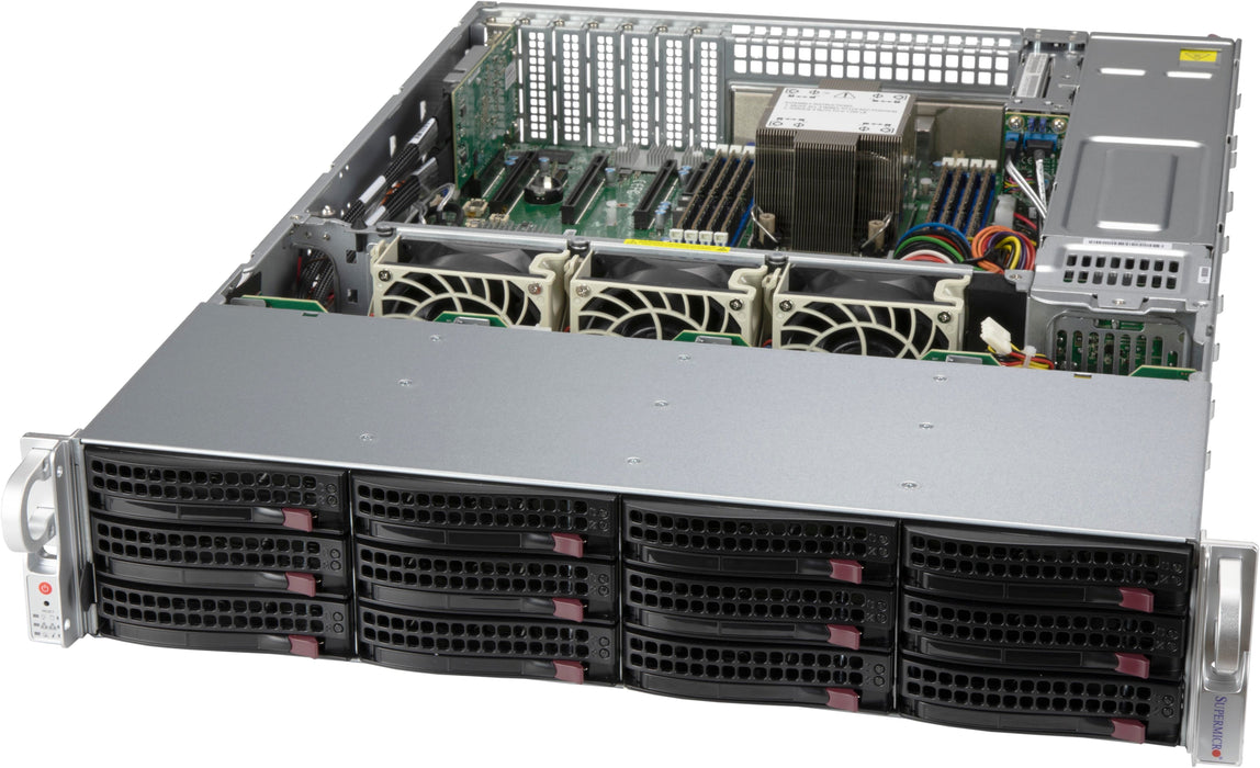EAN 672042446780 - Supermicro CSE-826BAC12-R802LPB carcasa de ordenador Estante Gris 800 W imagen 1