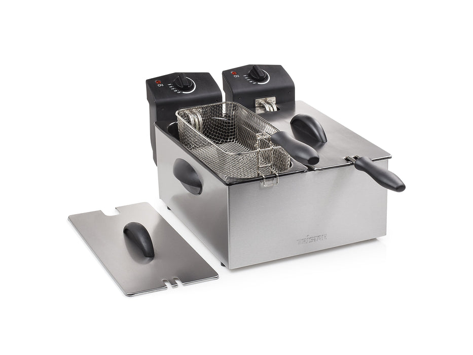 EAN 8713016008787 - Tristar FR-6937 freidora Doble 6 L Independiente 3600 W Negro, Acero inoxidable imagen 6