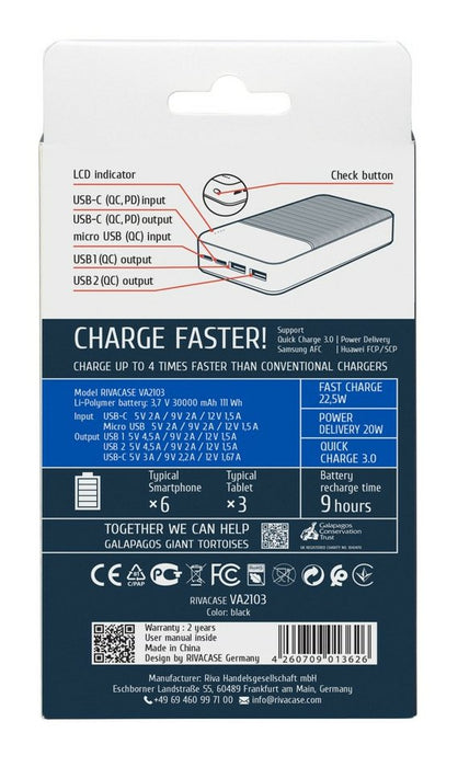 EAN 4260709013626 - Rivacase VA2103 batería externa 30000 mAh Negro imagen 20