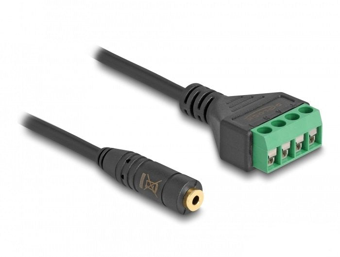 EAN 4043619662685 - DeLOCK 66268 cable de audio 0,2 m 3,5mm Terminal Negro, Verde imagen 1