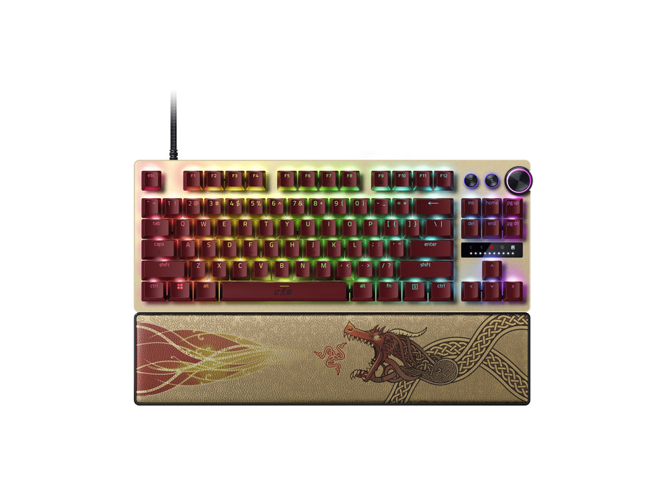 EAN 8886419349877 - Razer Huntsman V3 Pro Tenkeyless teclado Juego USB QWERTY Inglés internacional Oro, Amarillo imagen 1