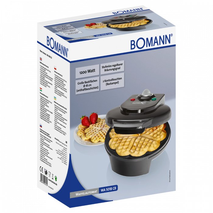 EAN 4004470501810 - Bomann WA 5018 CB 1 barquillo(s) 1200 W Negro imagen 5