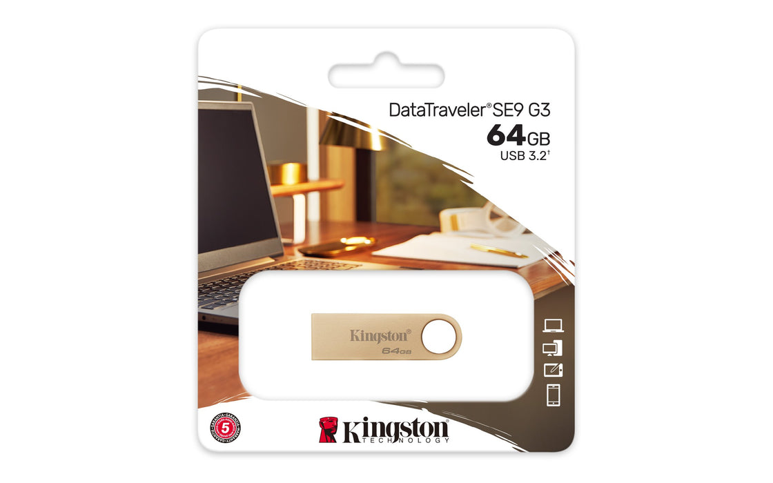 EAN 0740617341270 - Kingston Technology DataTraveler SE9 G3 unidad flash USB USB tipo A 3.2 Gen 1 (3.1 Gen 1) Oro imagen 5