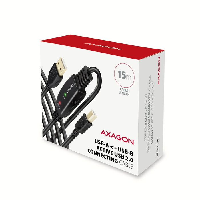 EAN 8595247907219 - Axagon ADR-215B USB 2.0 A-M -> B-M active connecting/repeater cable 15m - Kabel - Digital/Daten cable USB imagen 9