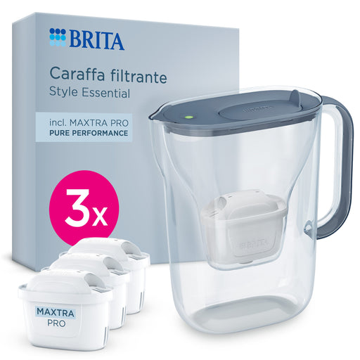 EAN 4006387142162 - Brita Style Essential stone blue 3 filtri Filtro de agua para jarra 2,4 L Color piedra, Transparente imagen 1