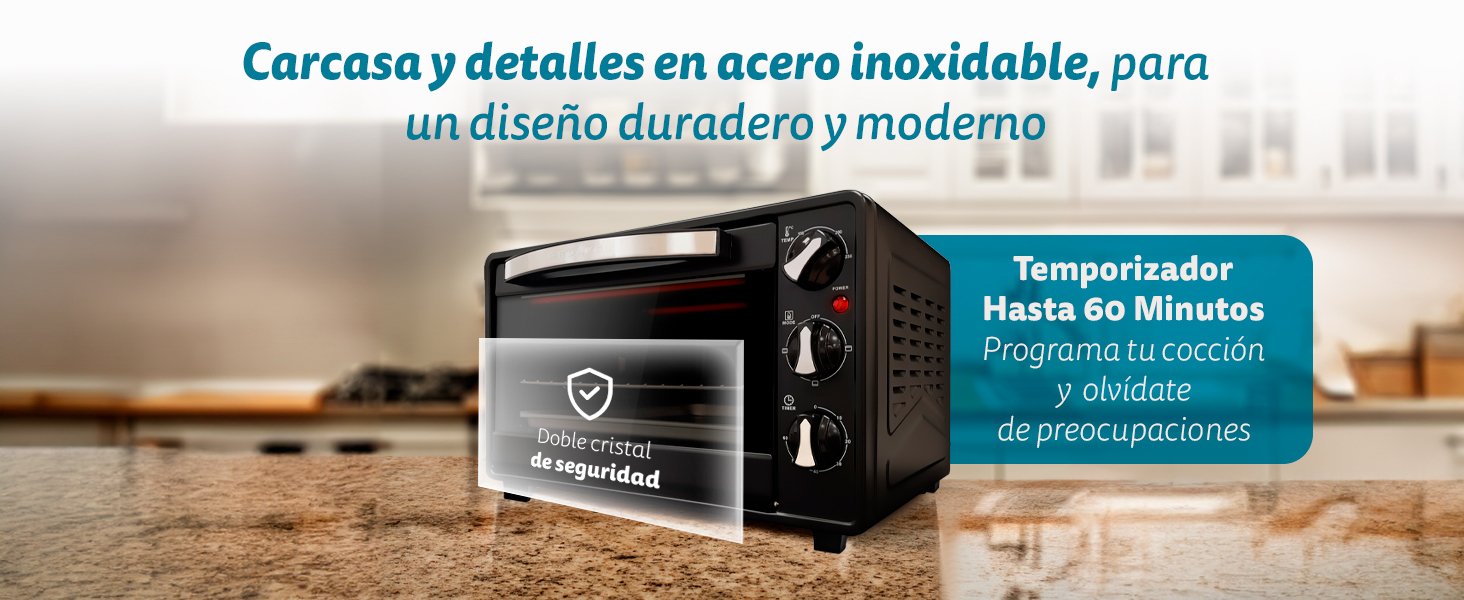 EAN 8426156012704 - Grunkel HR-23HN horno tostador 23 L 1600 W Negro imagen 9