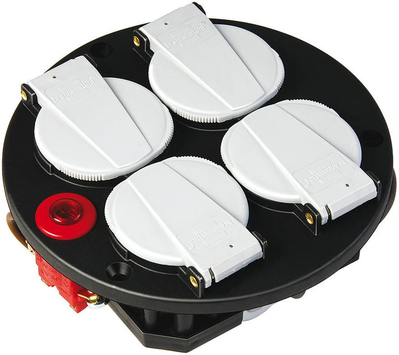 EAN 4007123148363 - Brennenstuhl 1081080 base múltiple 4 salidas AC Negro, Rojo, Blanco imagen 1