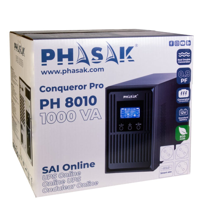 EAN 5605922004843 - Phasak PH 8010 sistema de alimentación ininterrumpida (UPS) Doble conversión (en línea) 1,06 kVA 900 W 3  imagen 5
