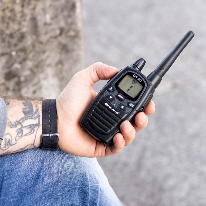 EAN 8011869201943 - Midland G7 Pro Walkie Talkie two-way radios 69 canales 446.00625 - 446.09375 MHz Negro imagen 10