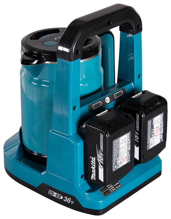 EAN 88381748896 - Makita DKT360Z tetera eléctrica 0,8 L Negro, Azul imagen 3