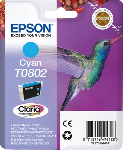 EAN 8715946329710 - Epson Hummingbird T0802 cartucho de tinta 1 pieza(s) Original imagen 1