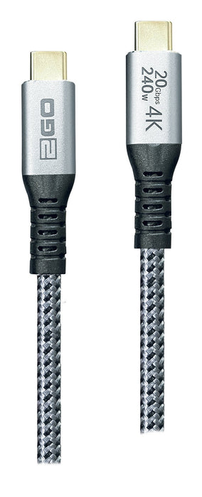 EAN 4010425975148 - 2GO 797514 cable USB USB 3.2 Gen 2x2 1,2 m USB C Negro, Plata imagen 1