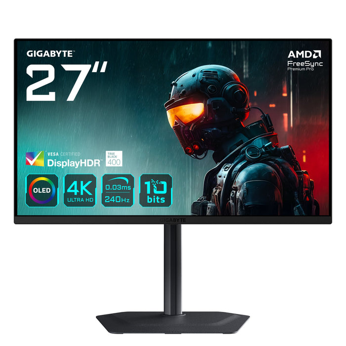 EAN 4719331864095 - GIGABYTE MO27U2 OLED 4K UHD Gaming Monitor pantalla para PC 68,6 cm (27") 3840 x 2160 Pixeles 4K Ultra HD imagen 1