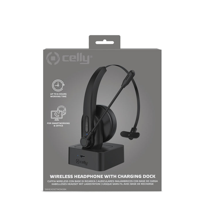 EAN 8021735198697 - Celly SWHEADSETMONO Auriculares Inalámbrico Diadema Oficina/Centro de llamadas Bluetooth Base de carga Ne imagen 2