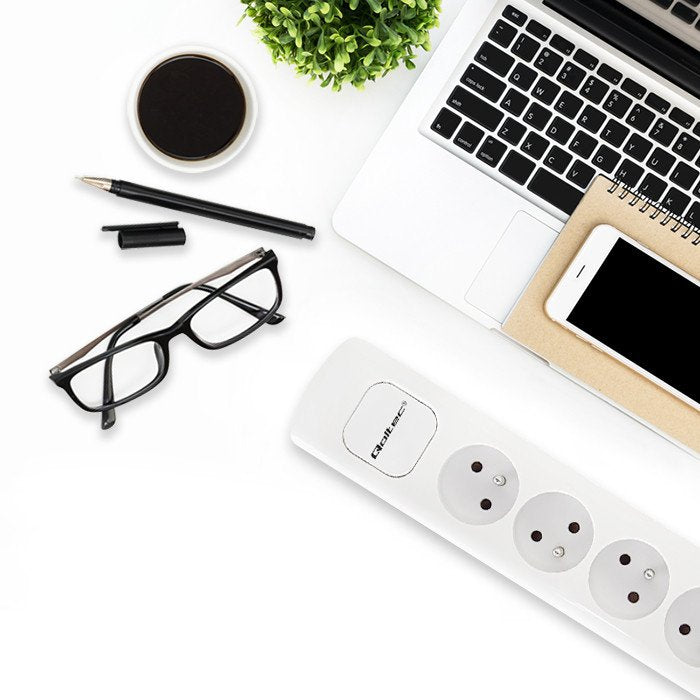 EAN 5901878502762 - Qoltec 50276 base múltiple 1,8 m 5 salidas AC Interior Blanco imagen 3